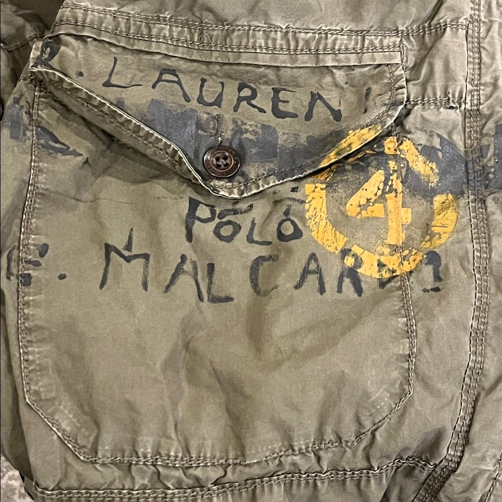 Polo Ralph Lauren Combat Cargo Pants Patches Paratrooper green Mens Size 40x32 - Picture 4 of 16